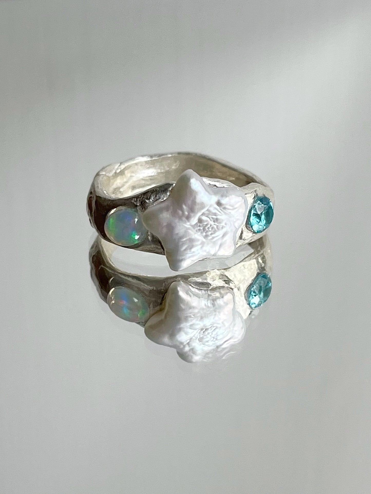 Opal Star Ring